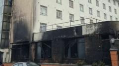 Homes evacuated over fears fire at seaside hotel weakened building’s structure
